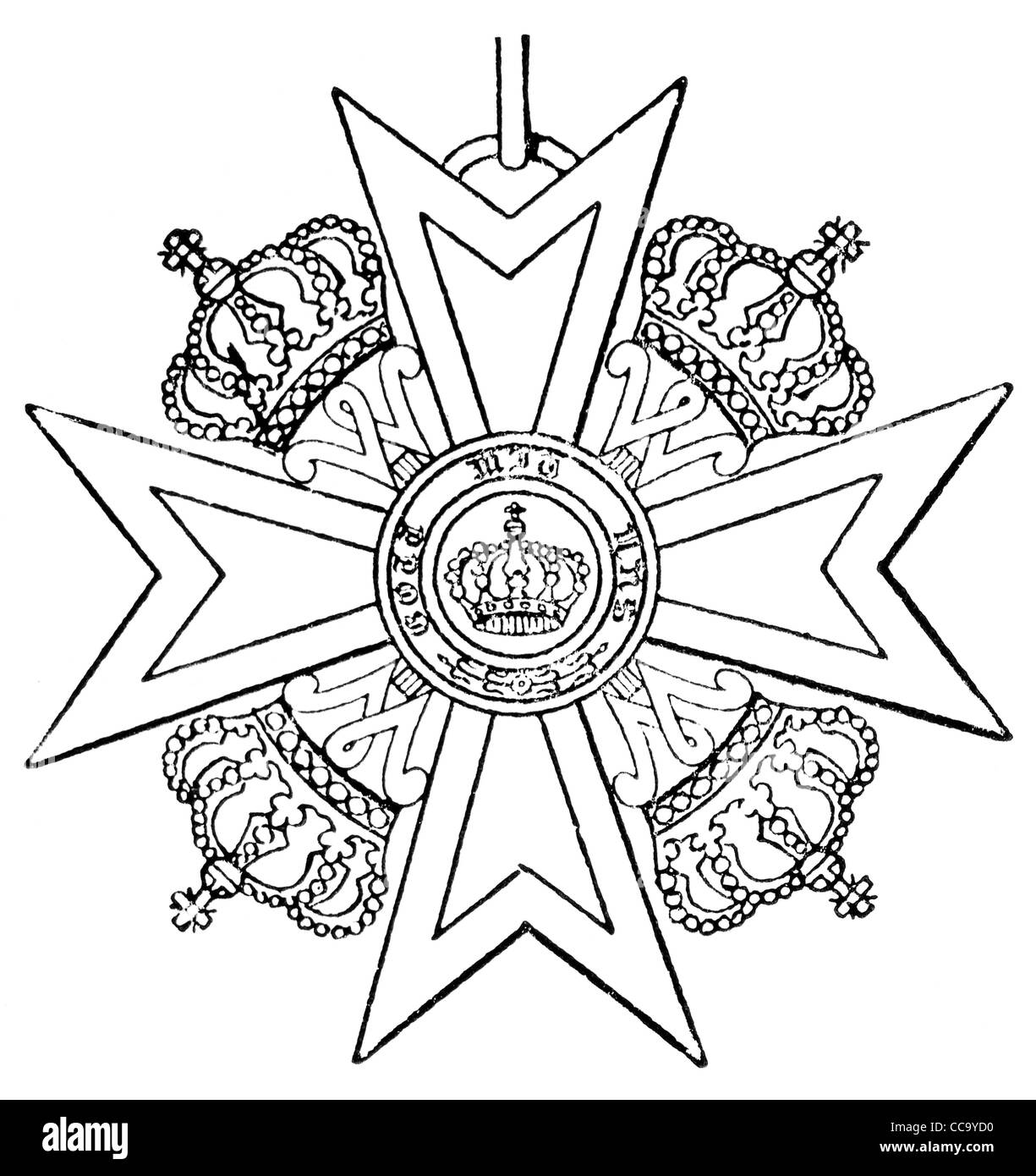 Order of Merit of the Prussian Crown (Prussia, 1901) Stock Photo