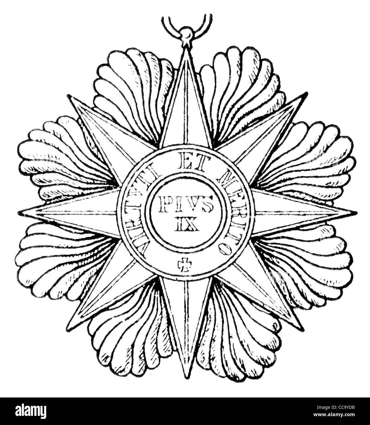 Order of Pius IX (Vatican, 1847). Stock Photo