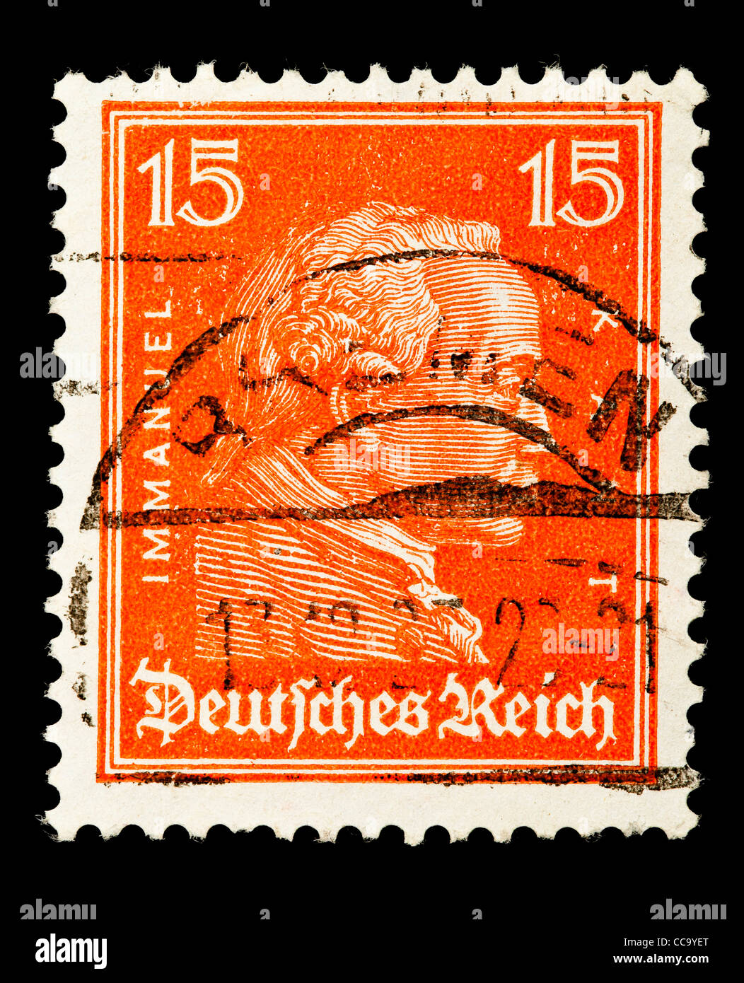 Postage stamp: German Reich, Immanuel Kant, 1926, 15 Pfennig, stamped Stock  Photo - Alamy