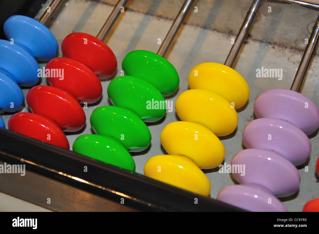 An abacus at The Science Museum, Kensington, Royal Borough of Kensington and Chelsea, London, England, United Kingdom Stock Photo
