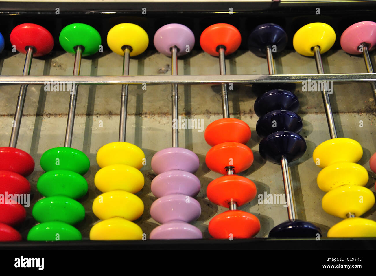 An abacus at The Science Museum, Kensington, Royal Borough of Kensington and Chelsea, London, England, United Kingdom Stock Photo