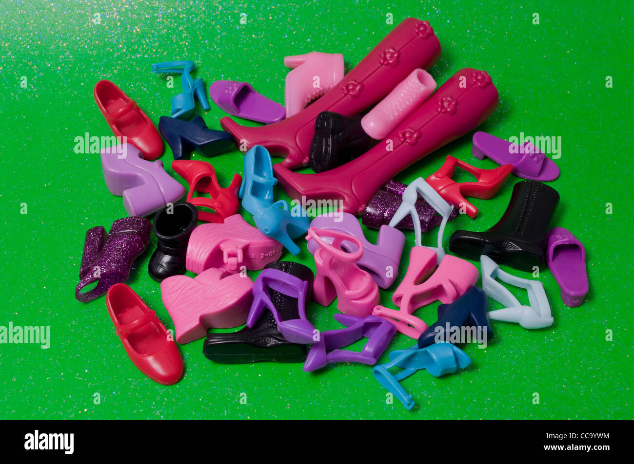 Colourful pile of doll shoes Stock Photo - Alamy