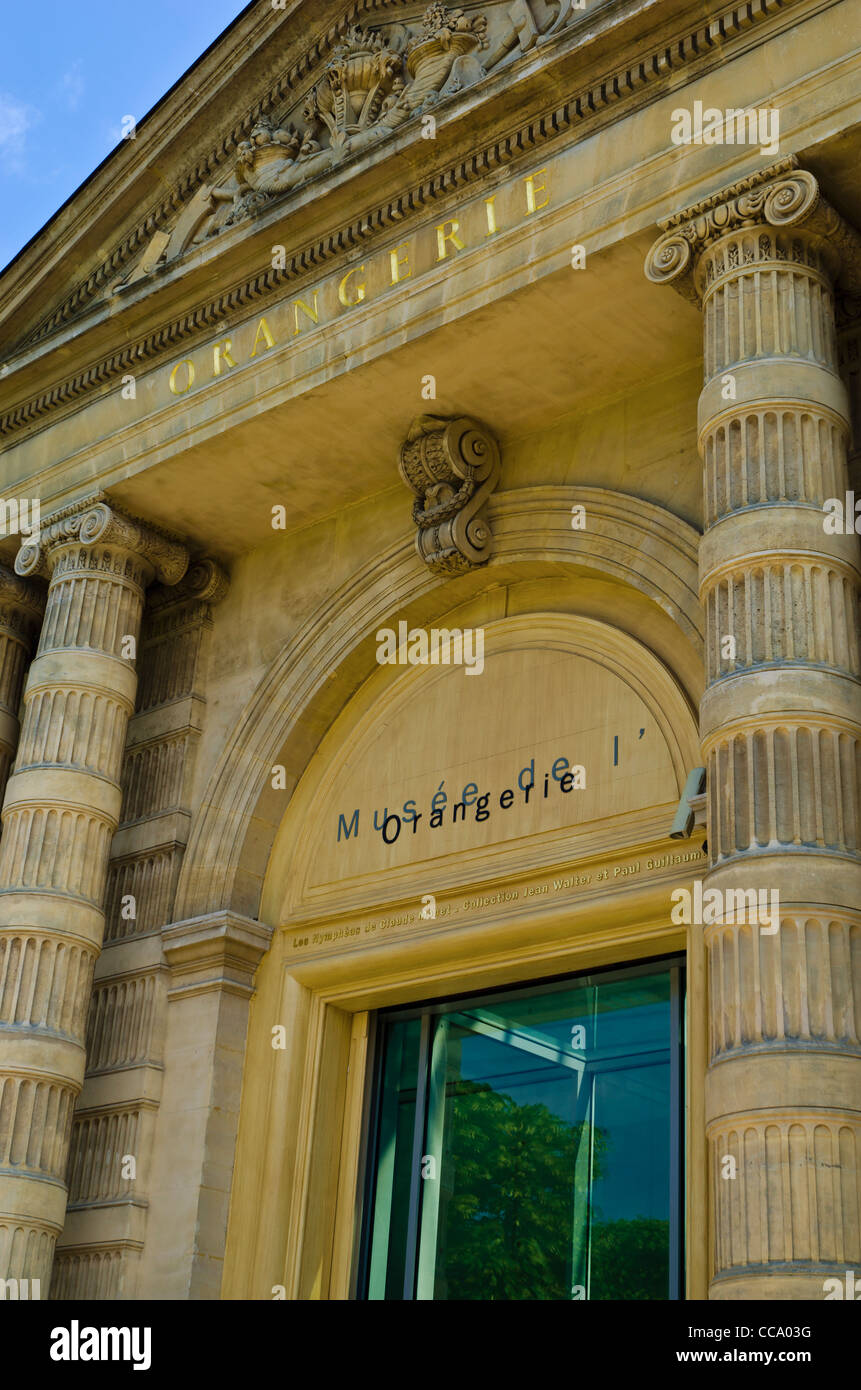 Entrance to the Orangerie Museum, Tuileries Garden, Paris, France Stock Photo