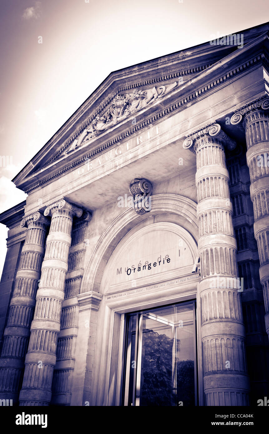 Entrance to the Orangerie Museum, Tuileries Garden, Paris, France Stock Photo