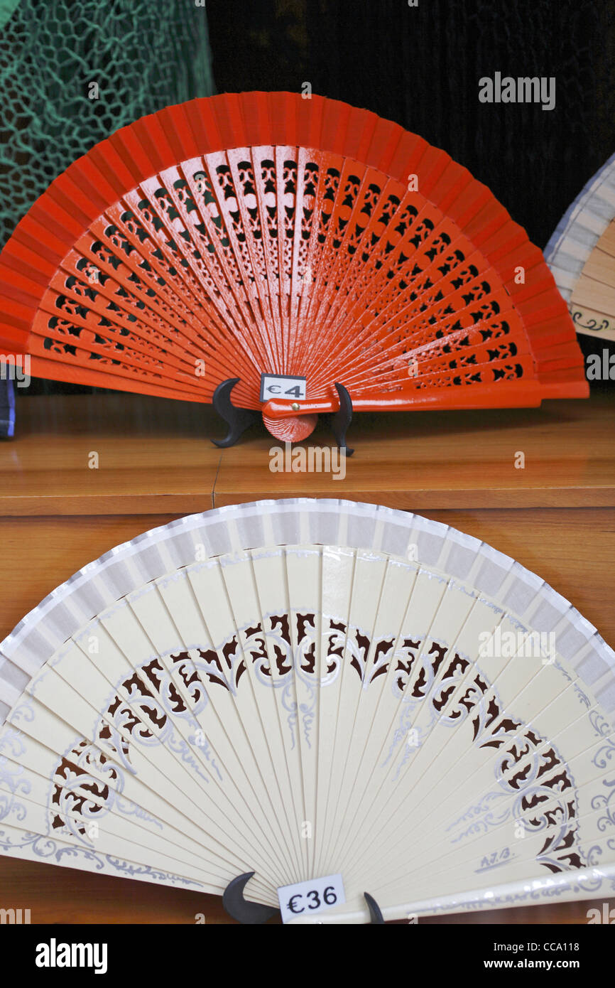 Traditional Spanish fans, Madrid, Spain Stock Photo - Alamy