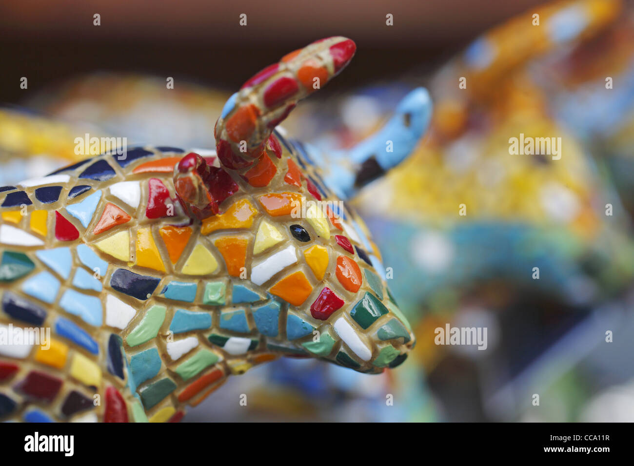 Ceramic bull, Spanish souvenir, Madrid, Spain Stock Photo Alamy