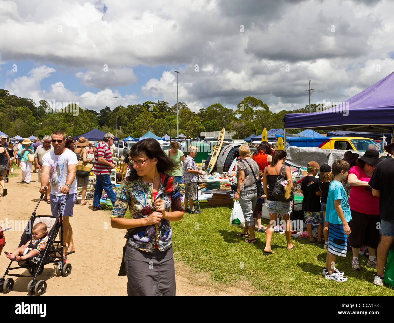 Country produce market at Yandina, Sunshine Coast, Queensland, Australia Stock Photo