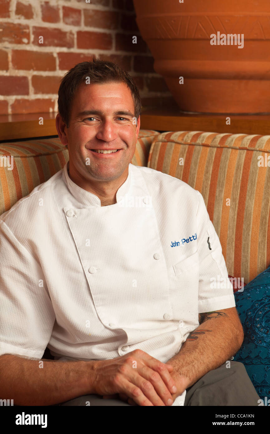 chef John Petitt, Cadiz Restaurant, Santa Barbara, California, United States of America Stock Photo