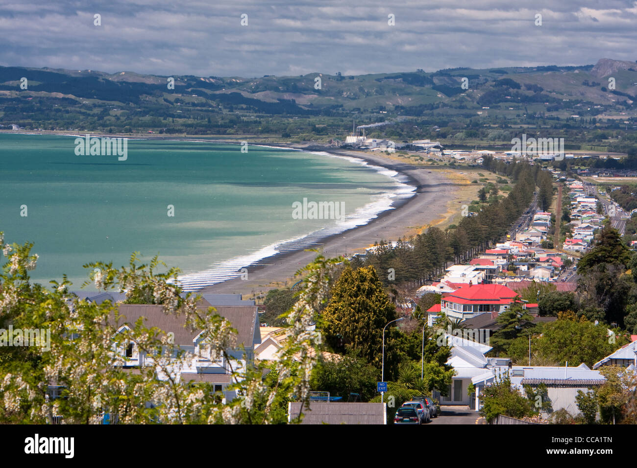 Napier, New Zealand, from Napier Bluff. Stock Photo