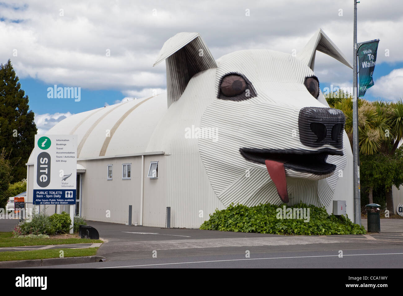 Tirau, New Zealand. iSite, Government Tourist Information Office. Stock Photo