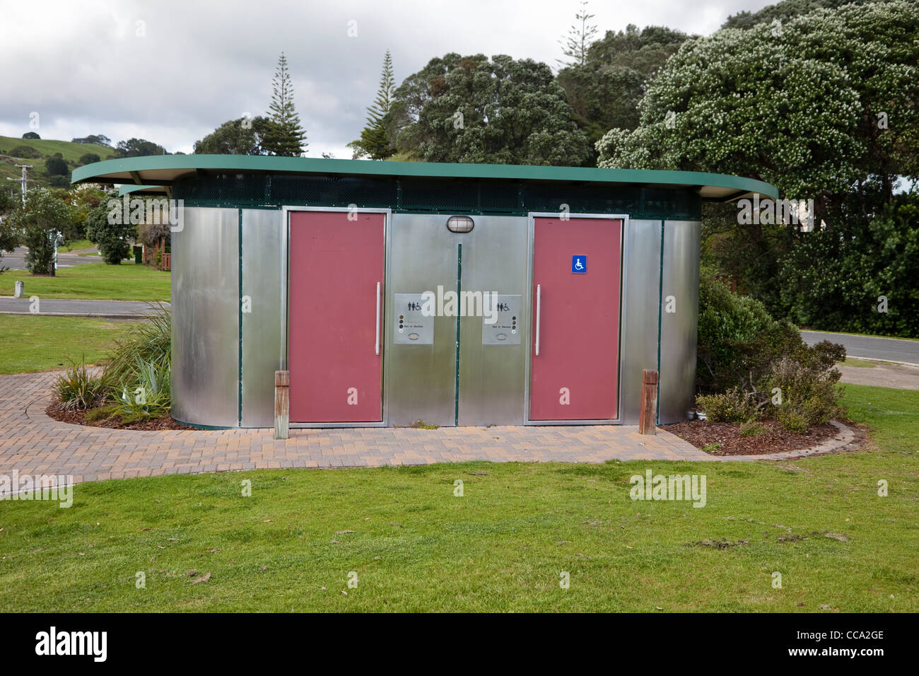 Ohope, New Zealand. Public Toilets, for the convenience of tourists and
