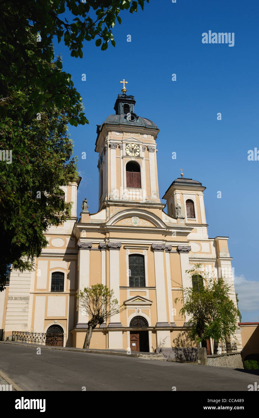 Parish church in Banska Stiavnica, Slovakia Unesco Stock Photo