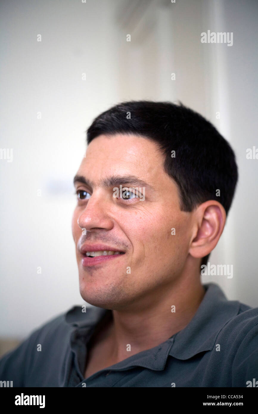 David Miliband, former Foreign Secretary and Member of Parliament for South Shields, Tyne and Wear at home in London Stock Photo