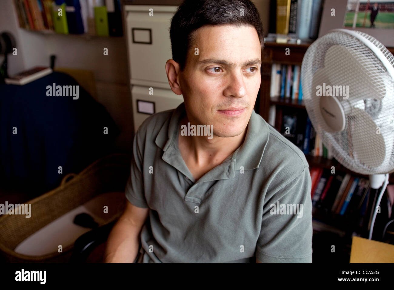 David Miliband, former Foreign Secretary and Member of Parliament for South Shields, Tyne and Wear at home in London Stock Photo