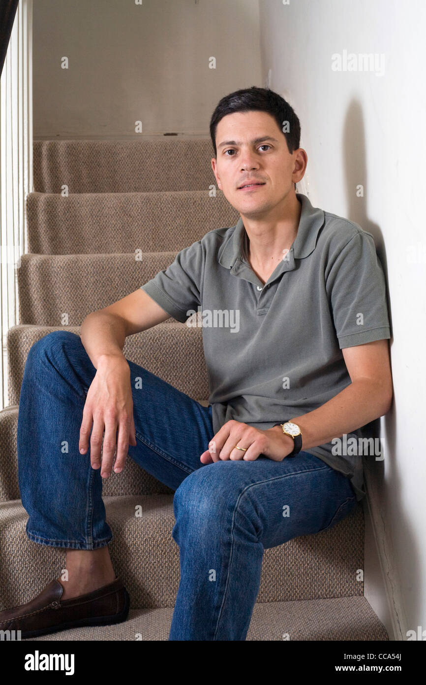 David Miliband, former Foreign Secretary and Member of Parliament for South Shields, Tyne and Wear at home in London Stock Photo
