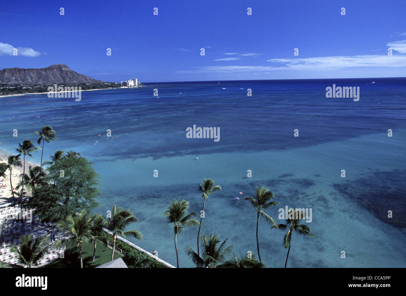 High angle view waikiki hi-res stock photography and images - Alamy