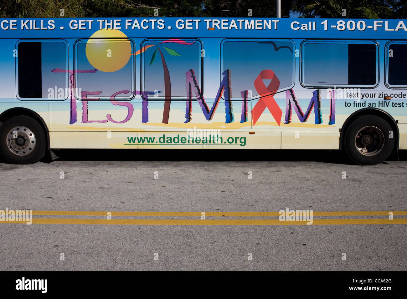 Mobile HIV testing clinic in Miami South Beach Stock Photo Alamy