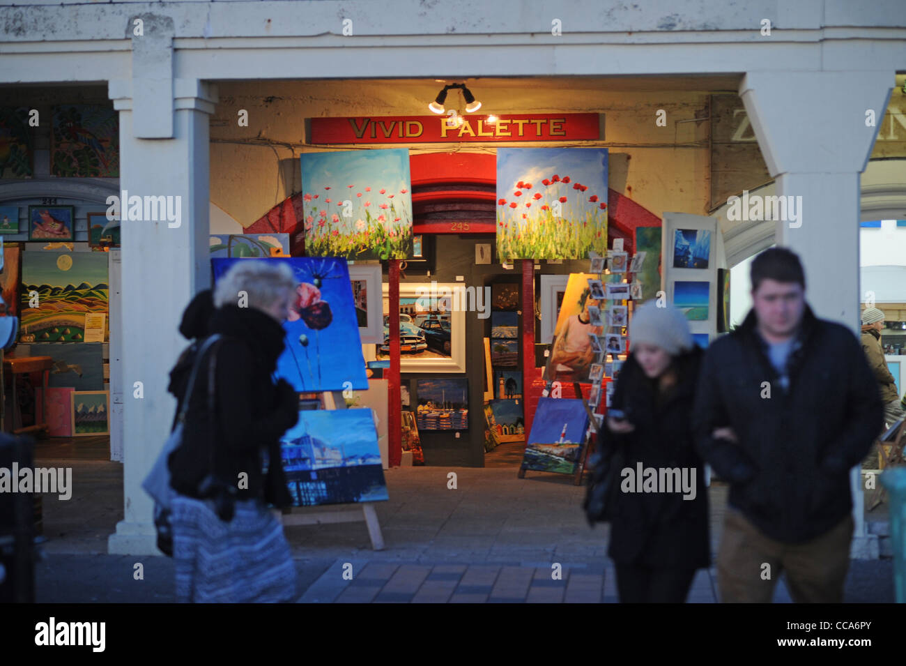 Vivid Palette art gallery and shop underneath artist arches Brighton