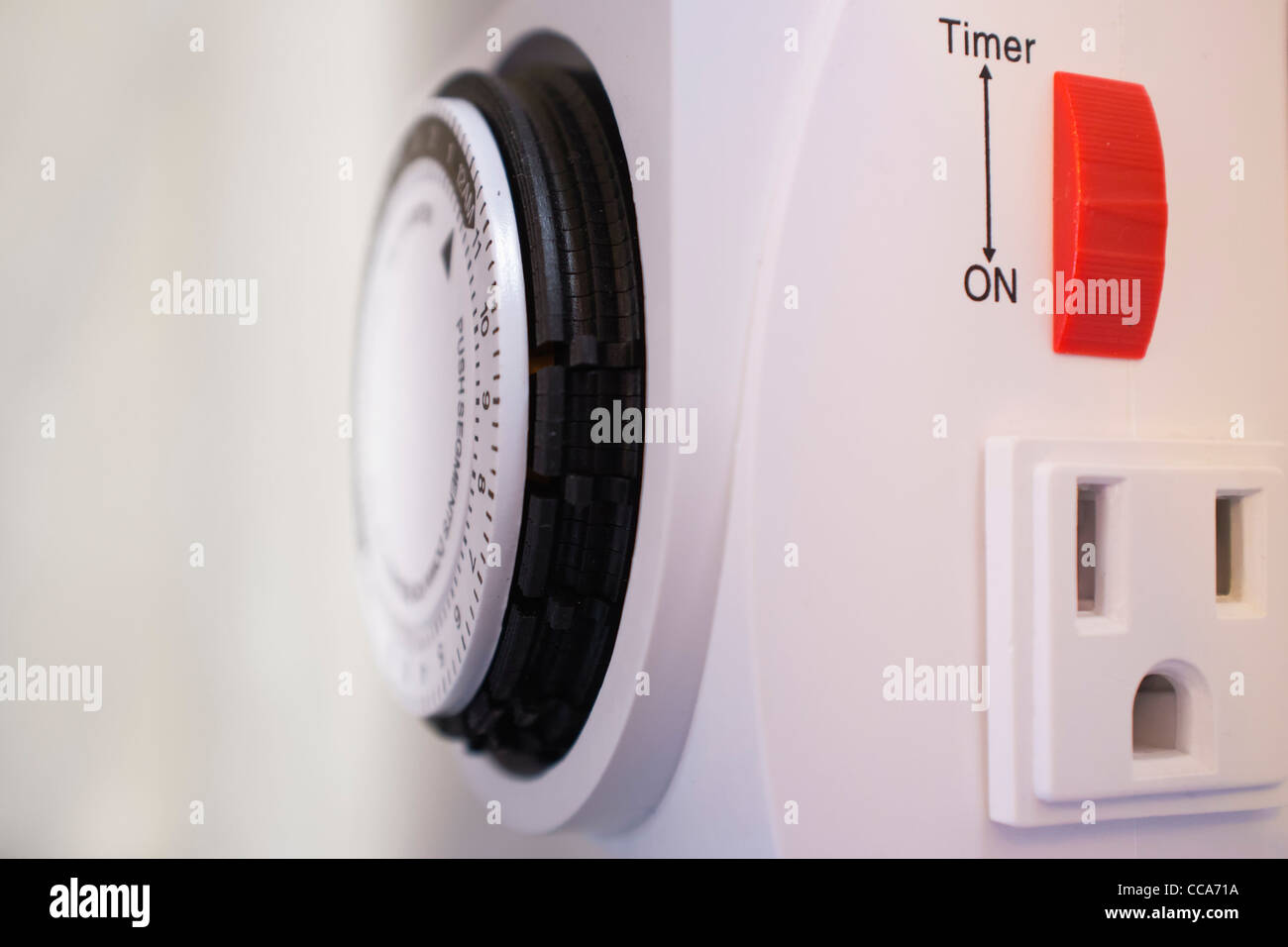 Manual electricity outlet timer Stock Photo Alamy