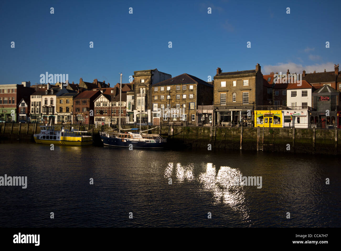 Coastal town of Whitby in North Yorkshire England famous for Jet,Whitby