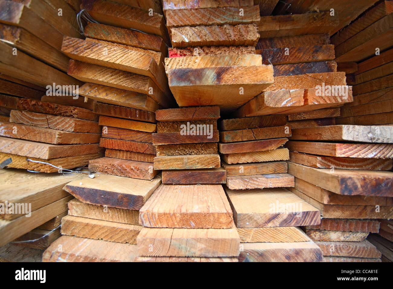 Stack of lumber Stock Photo Alamy