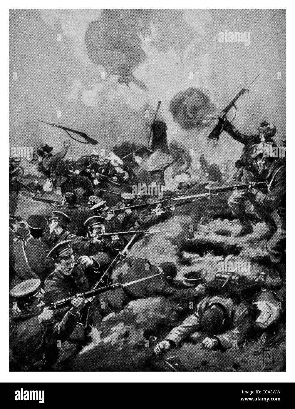 1915 Canadians front line Flanders west front assault Zonnebeke rifle ...