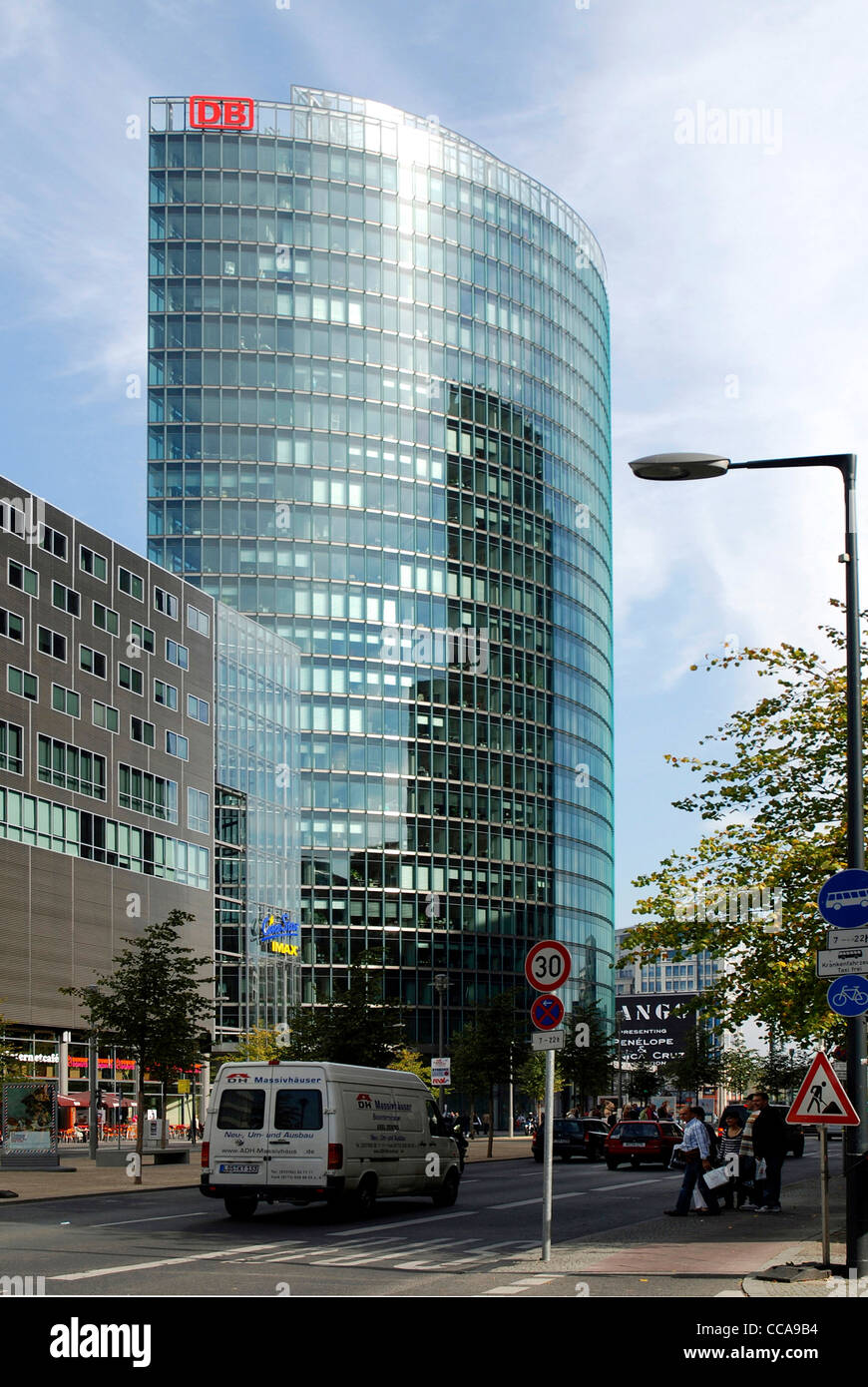 Head office of the German railway at Potsdam Place in Berlin. Stock Photo