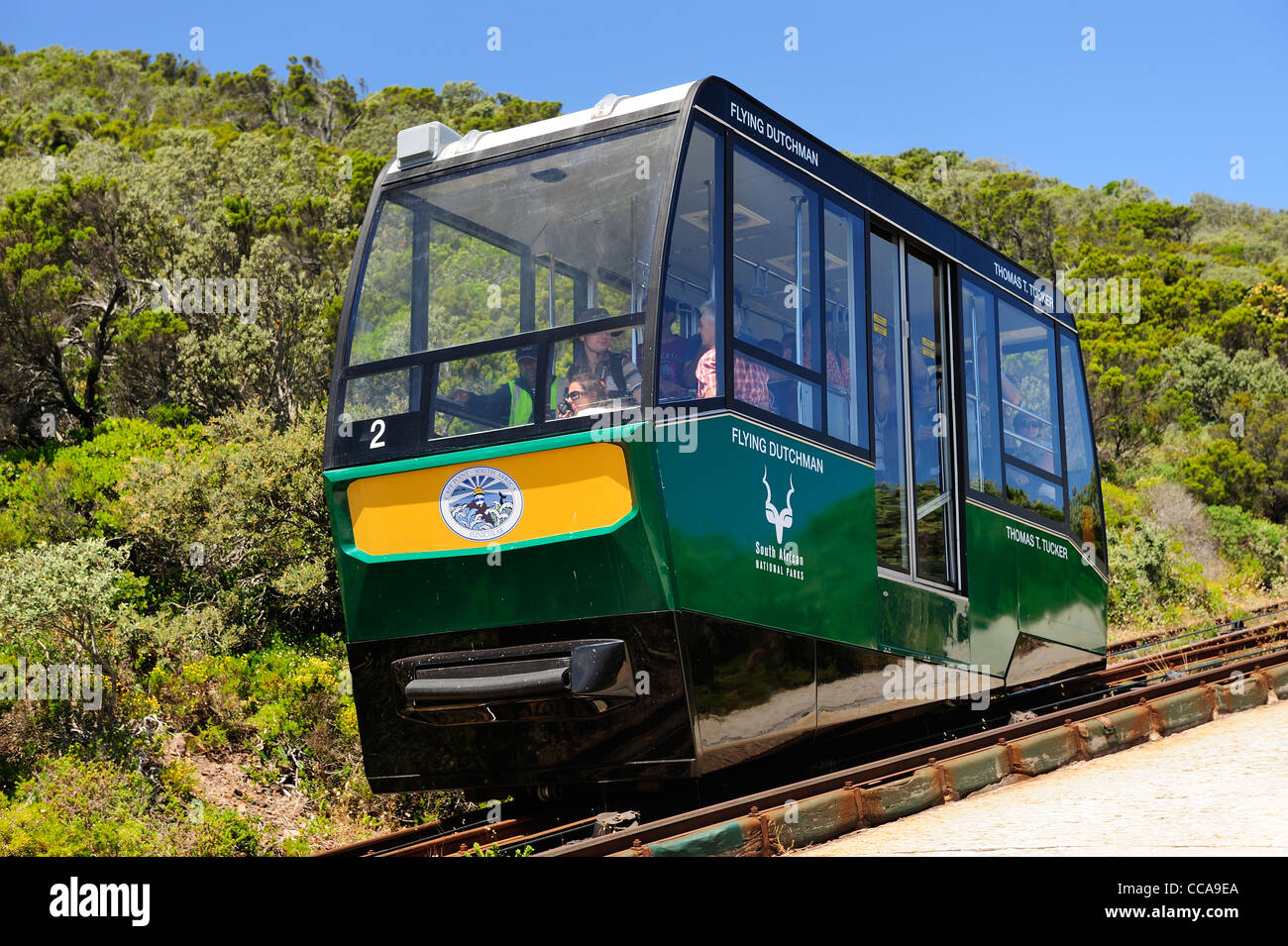 Funicular railway to Cape Point Lighthouse, Cape Peninsula, Western Cape,  South Africa Stock Photo - Alamy