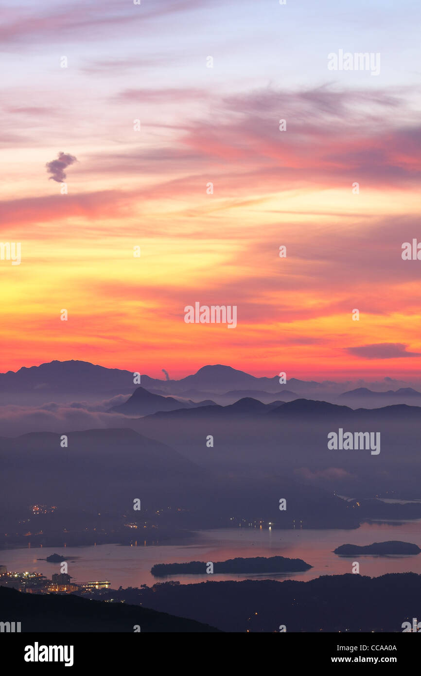 sunset in the mountains Stock Photo - Alamy