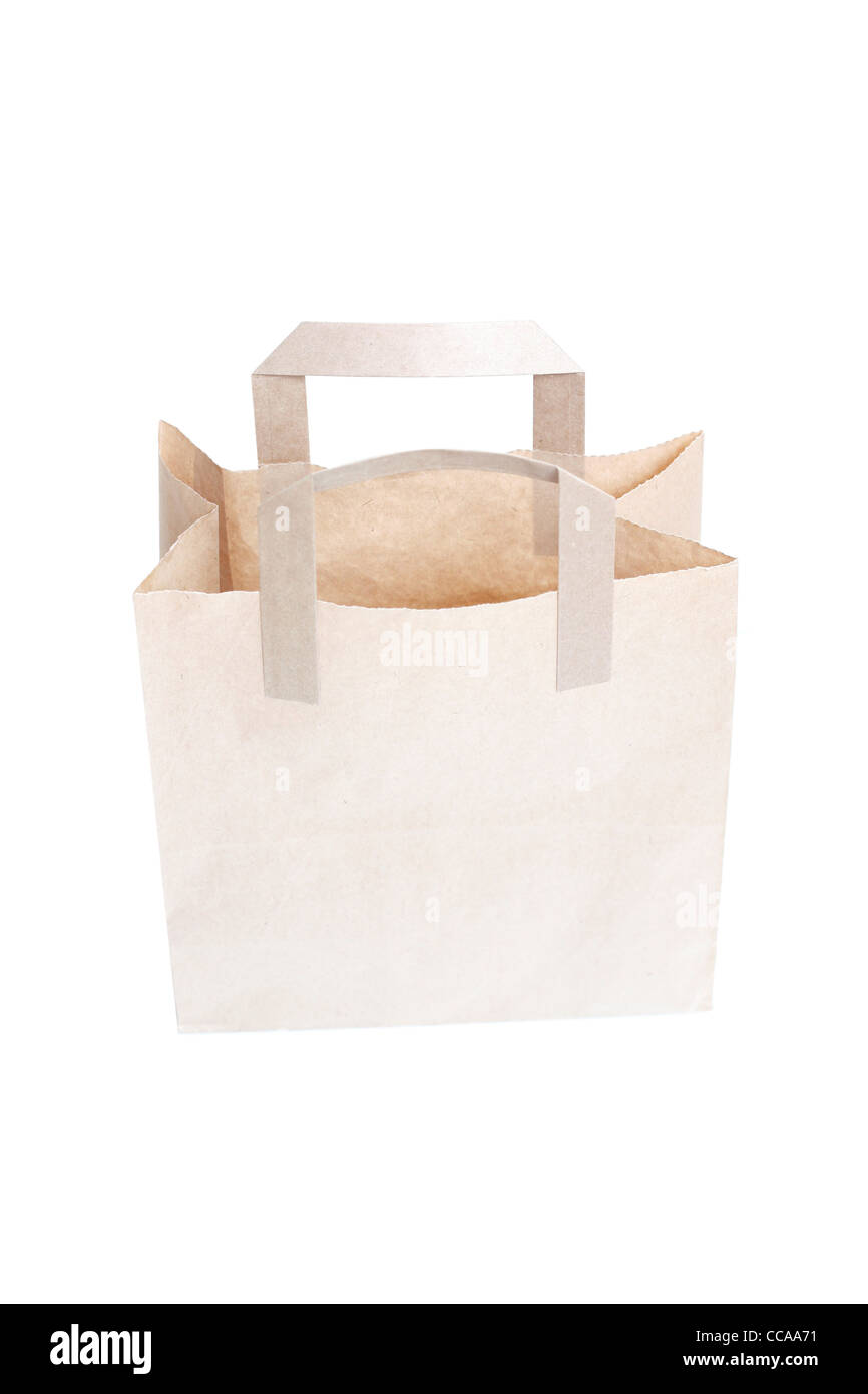 A brown bag isolated on white Stock Photo