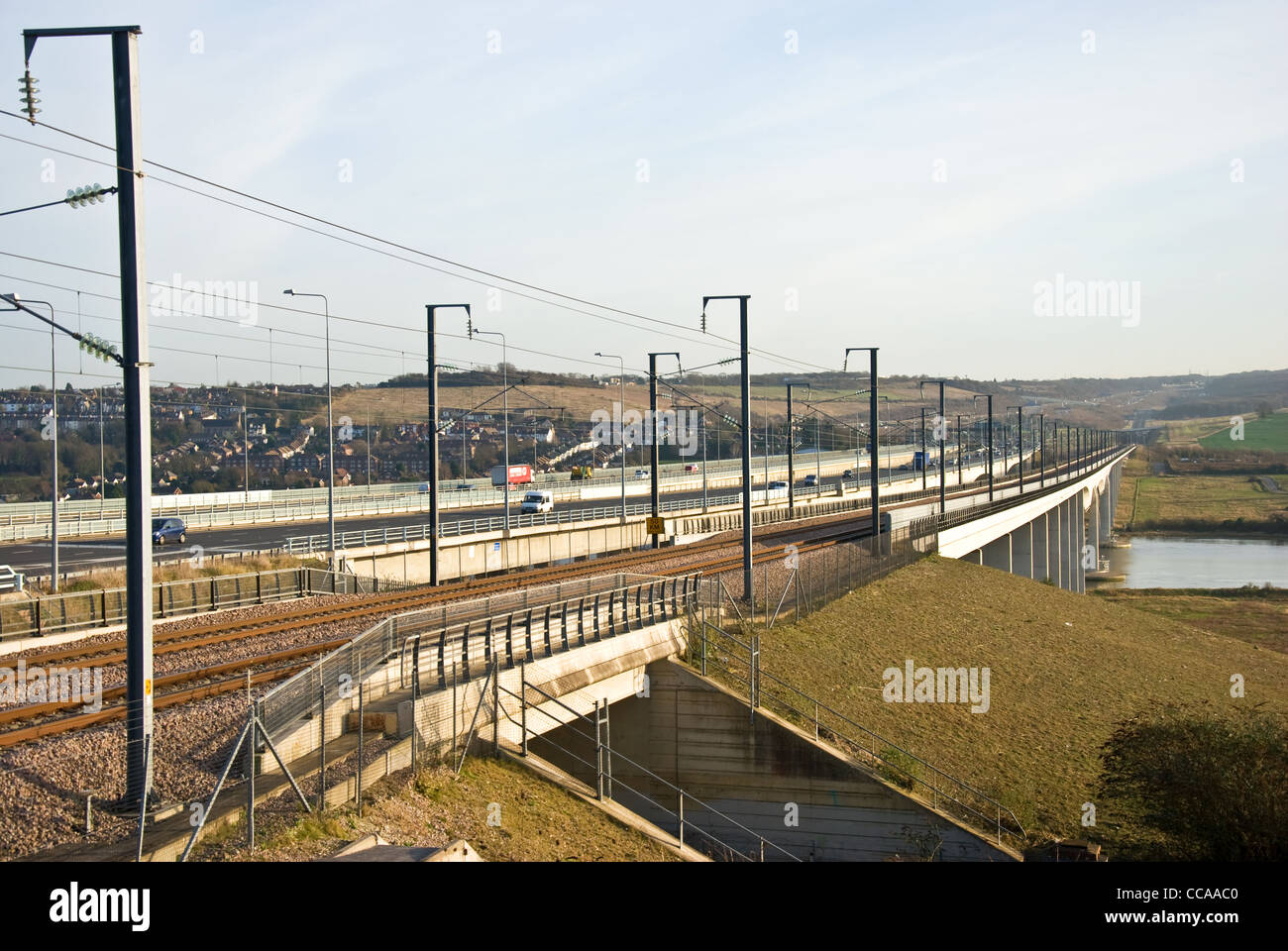 Medway bridge Kent England Stock Photo Alamy