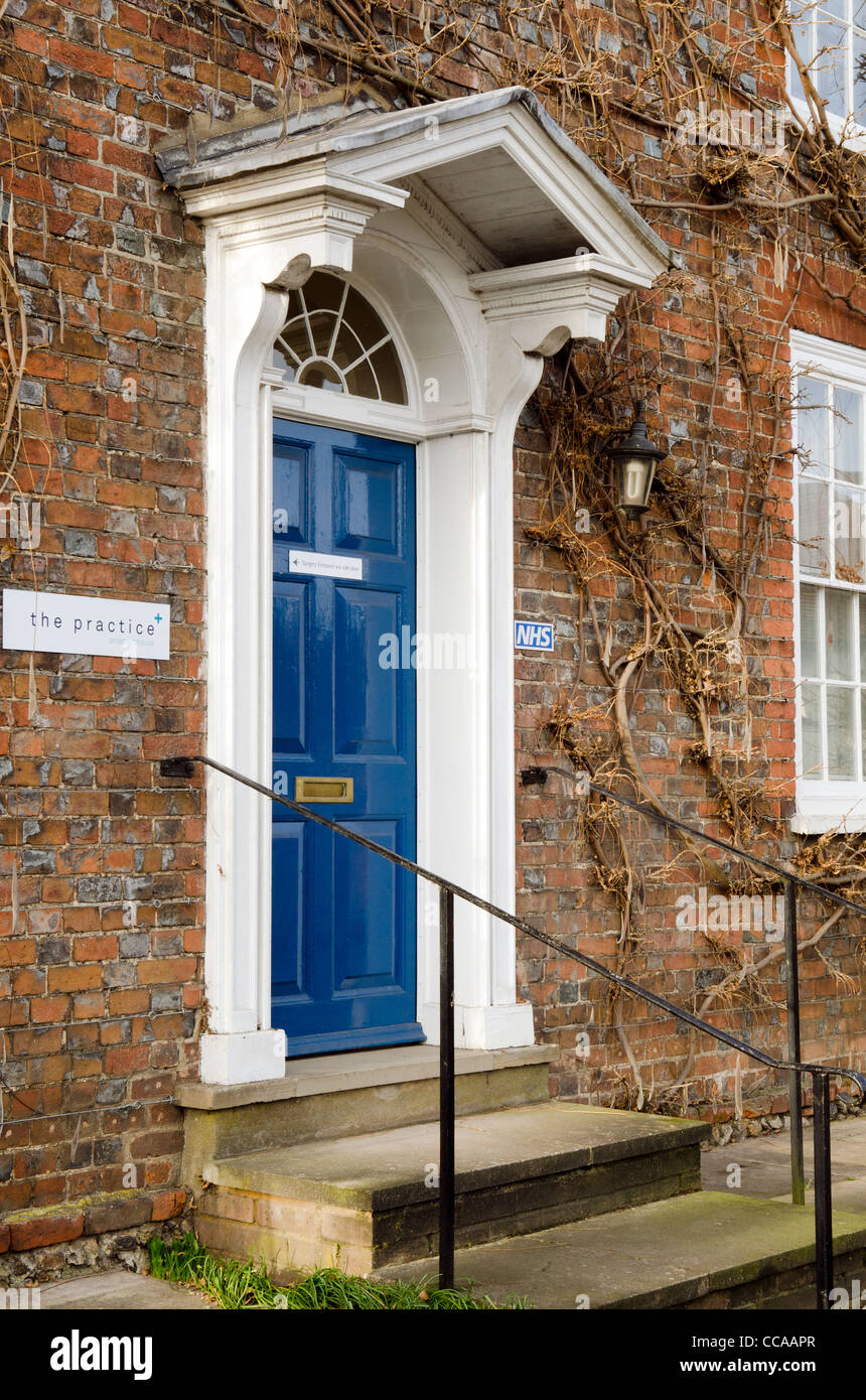 Entrance steps to an NHS medical practice and doctor's surgery Great Missenden Bucks UK Stock Photo