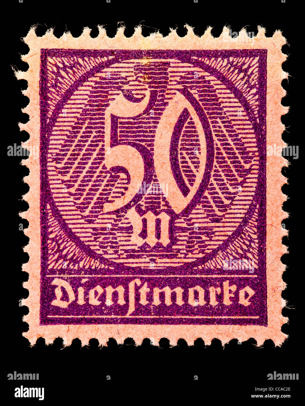 Postage stamp German Reich, Official Stamp, 1922, 50 Mark, mint condition Stock Photo Alamy