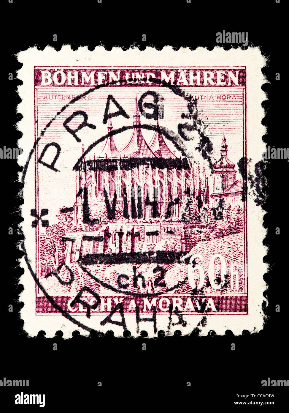 Postage stamp: German Reich, Böhmen and Mähren, 1939, stamped Stock Photo