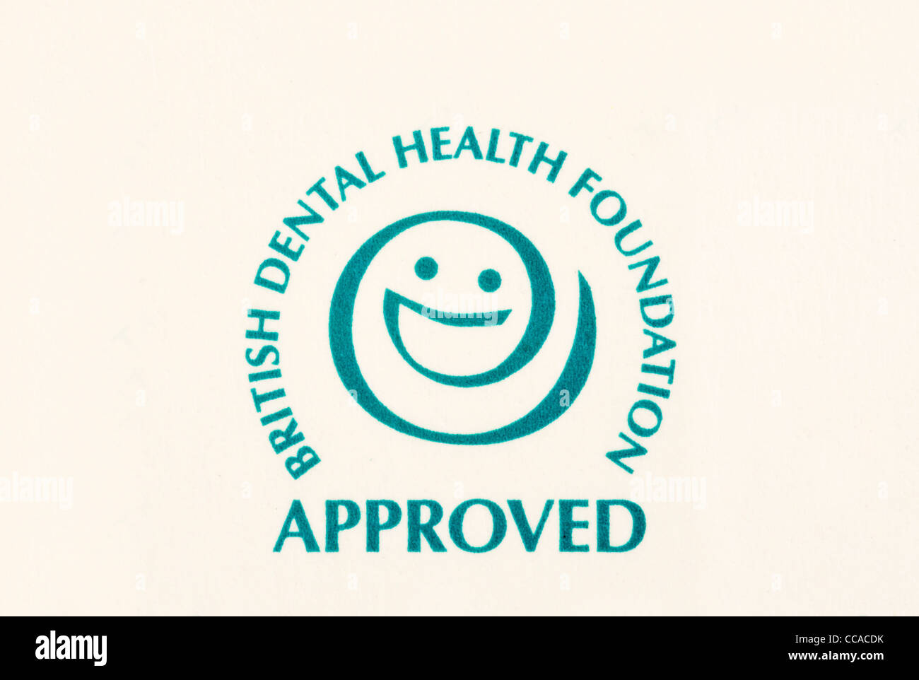 British Dental Health Foundation logo on a pack of toothbrushes Stock Photo Alamy