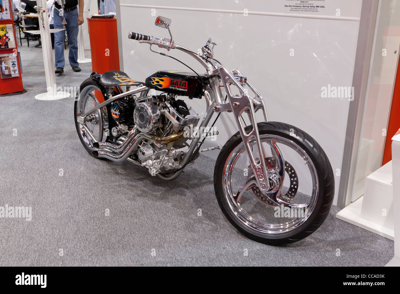 A chopper motorcycle - USA Stock Photo