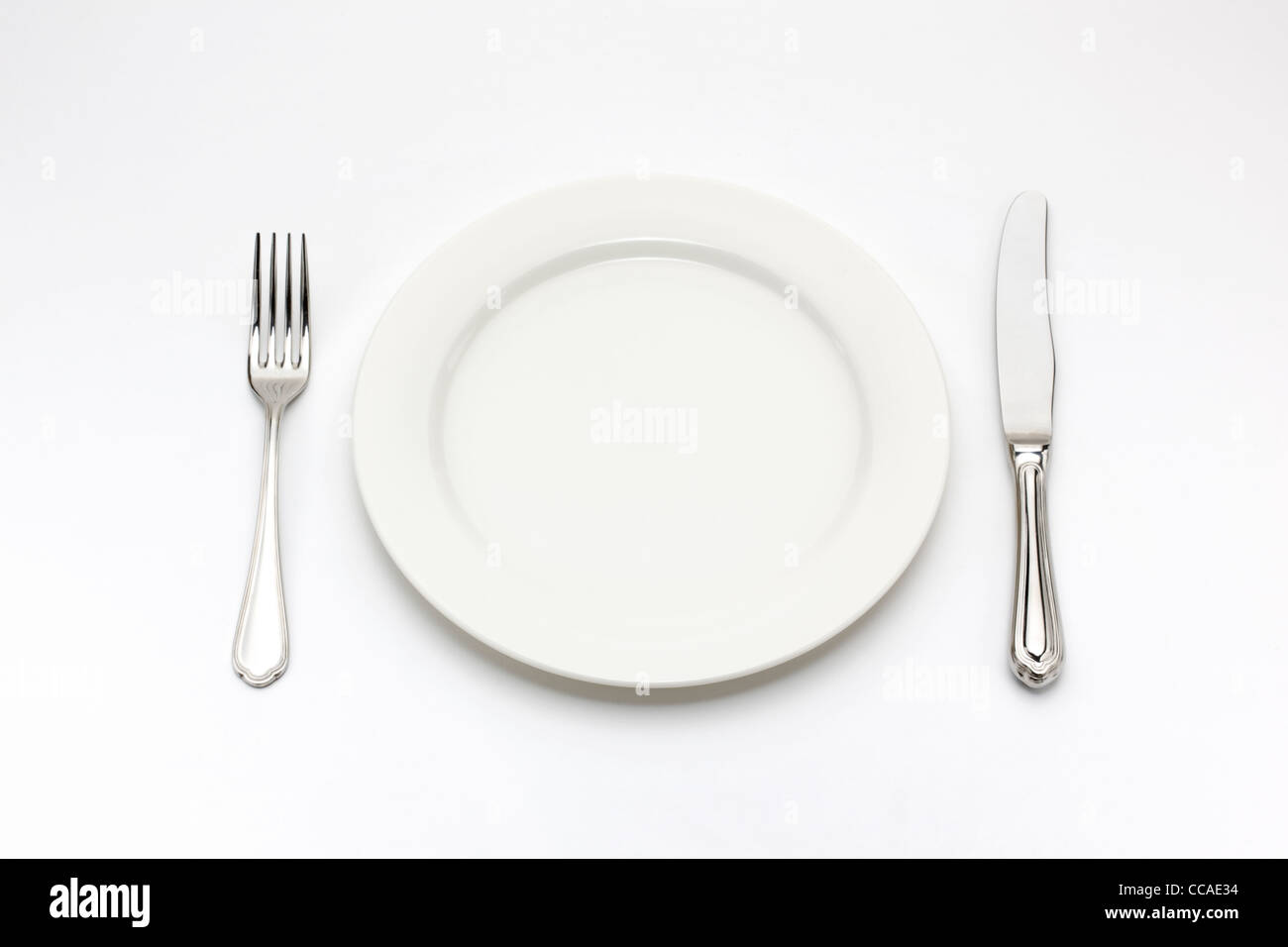 Plate and Cutlery Stock Photo Alamy