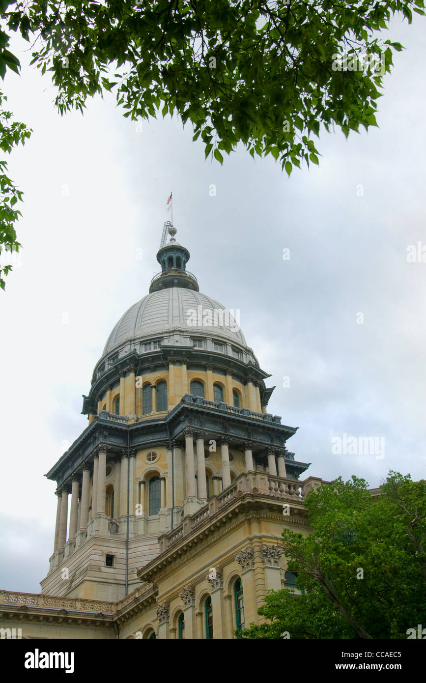 Capitol building of Springfield Illinois showing cupola, dome and rotunda Stock Photo