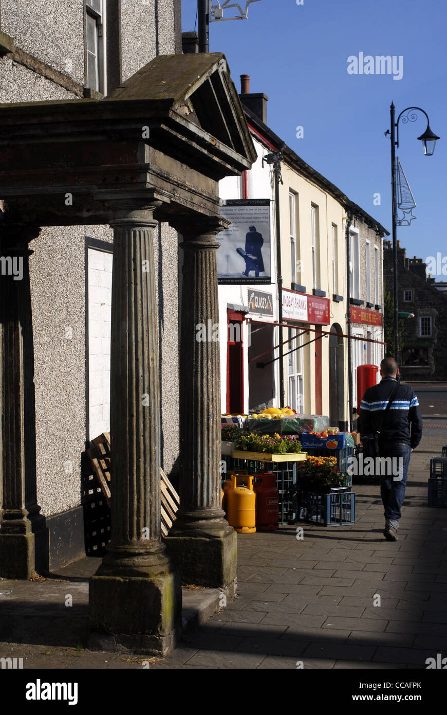 The main street of Bushmills, Coastal Road, County Antrim, Ulster