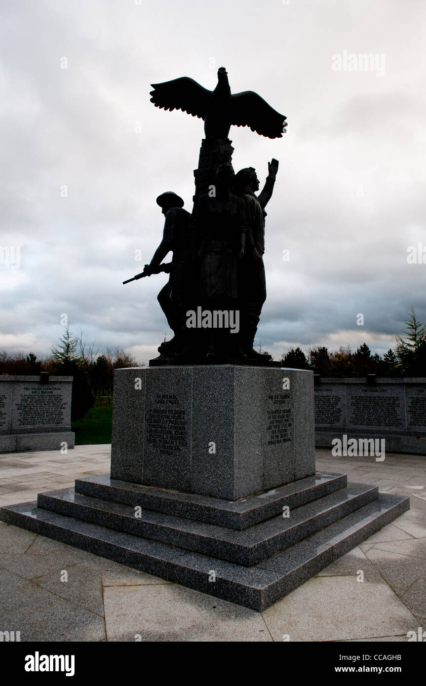 The Polish Armed Forces Memorial at the National Memorial Arboretum Stock Photo