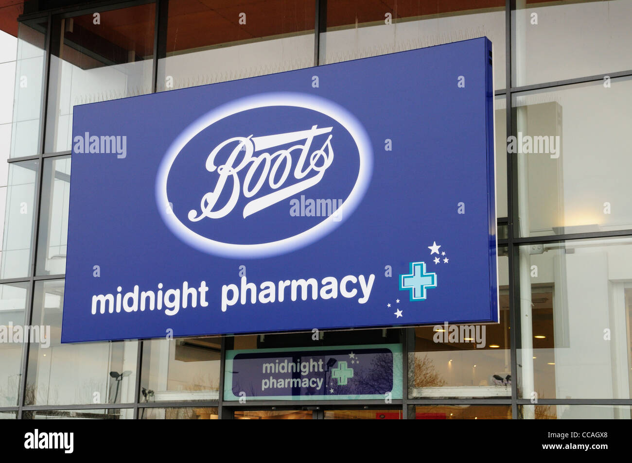 Boots Midnight Pharmacy, Cambridge, England, UK Stock Photo