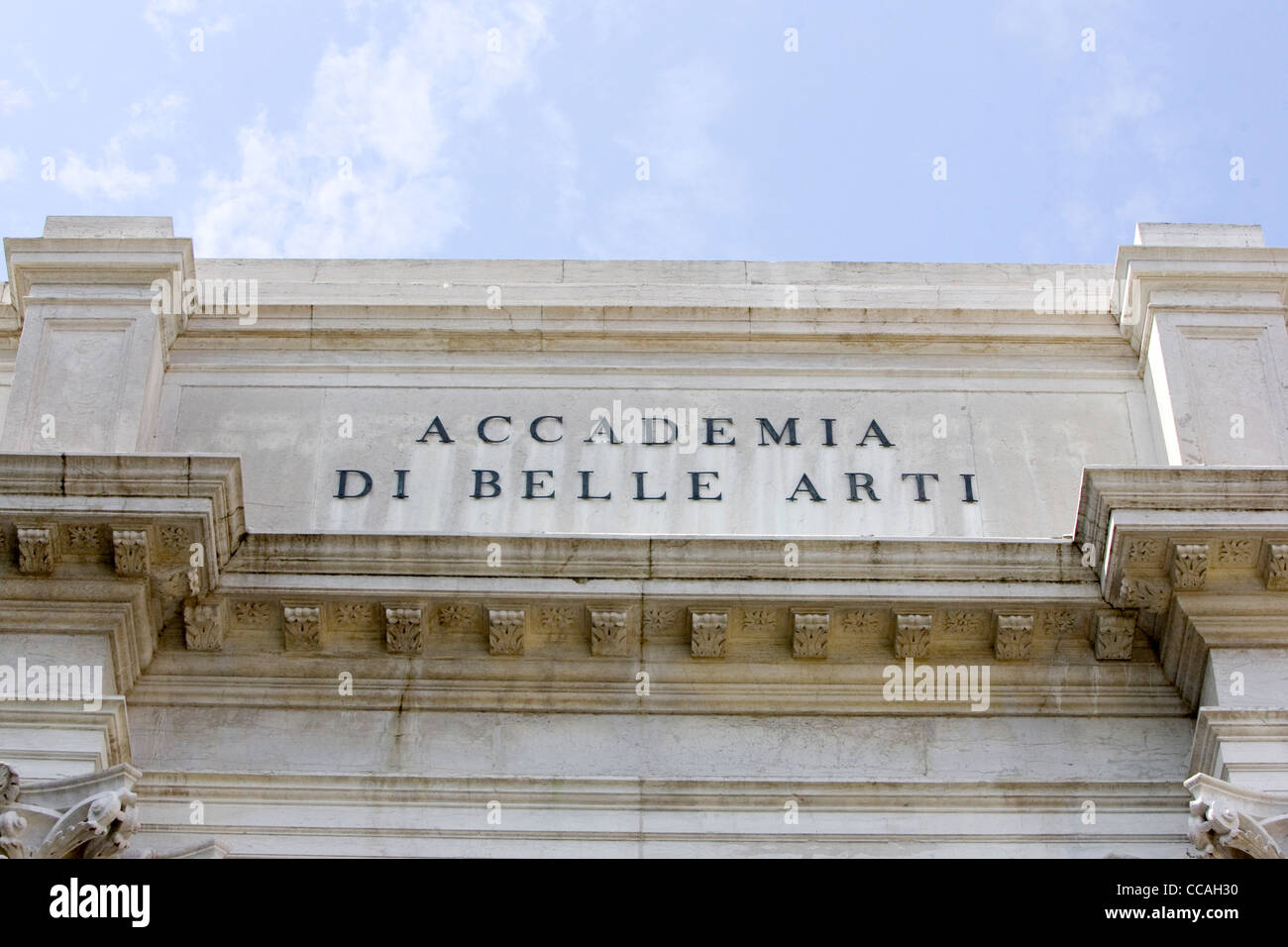 Exterior detail of the Gallerie dell'Accademia museum in Venice. Stock Photo