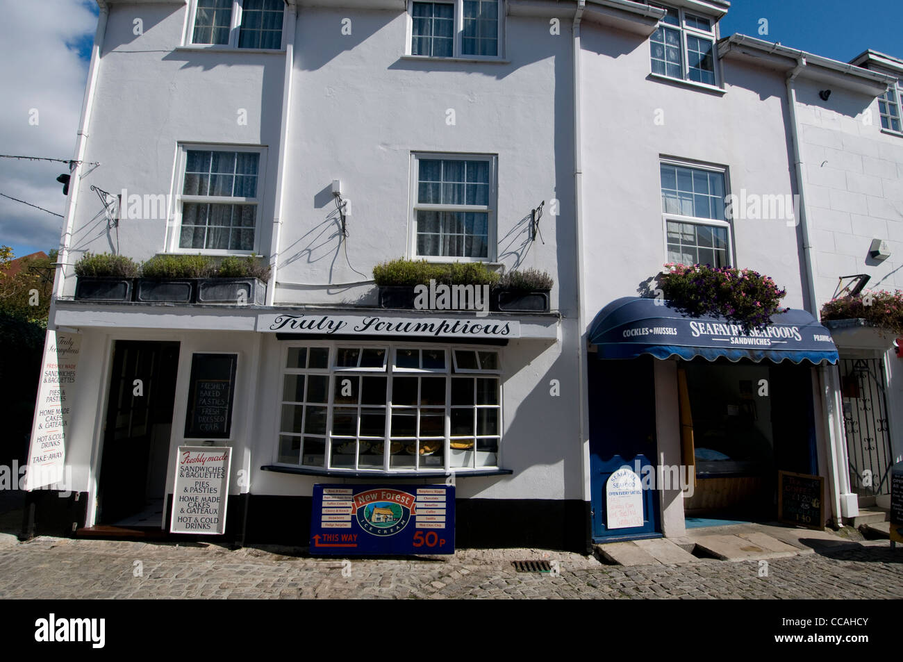 The Quay in Lymington on the boundary of the New Forest National Park, Britain. Stock Photo