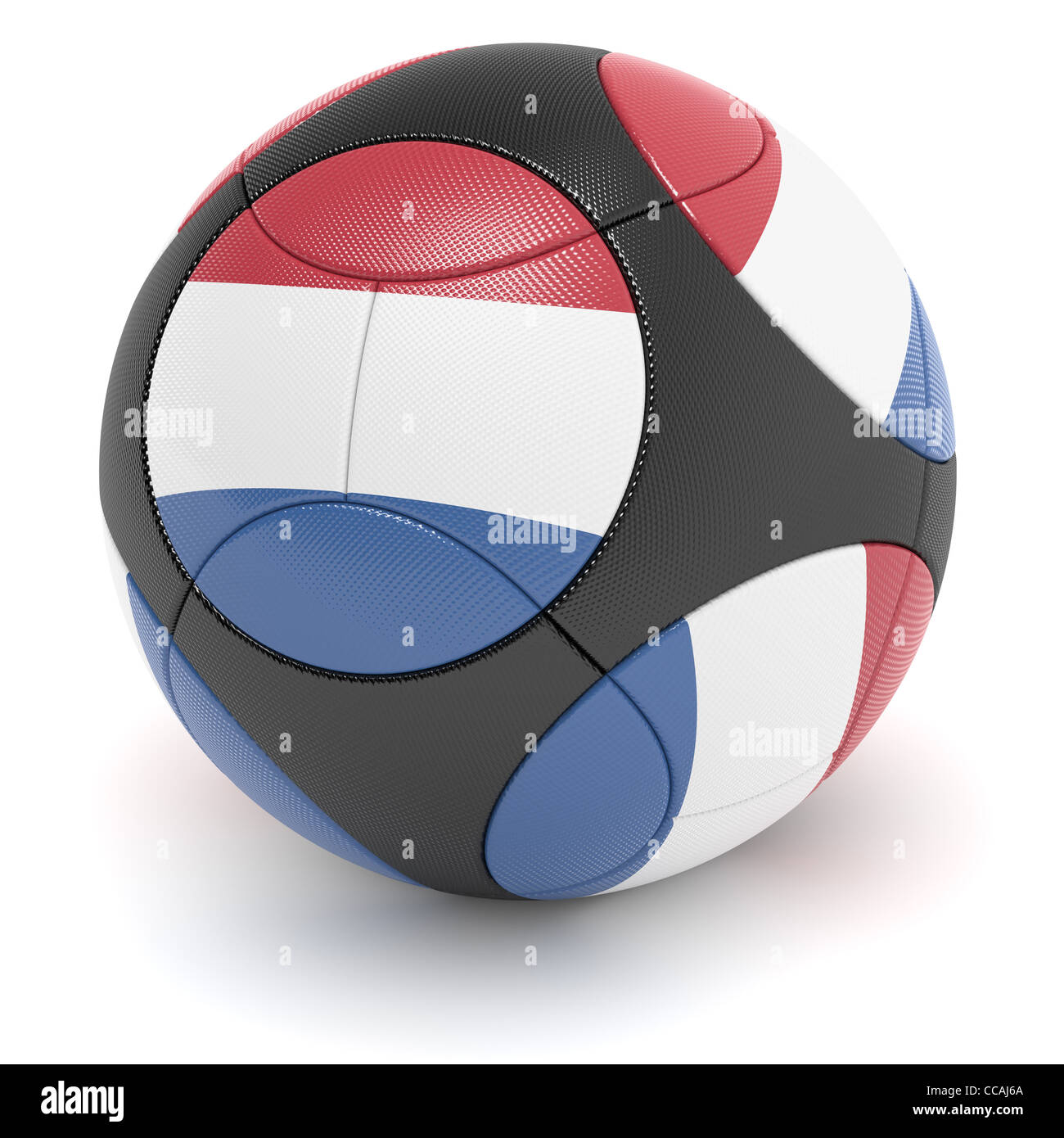 Soccer match ball of the 2012 European Championship with the flag of the Netherlands - clipping path included Stock Photo