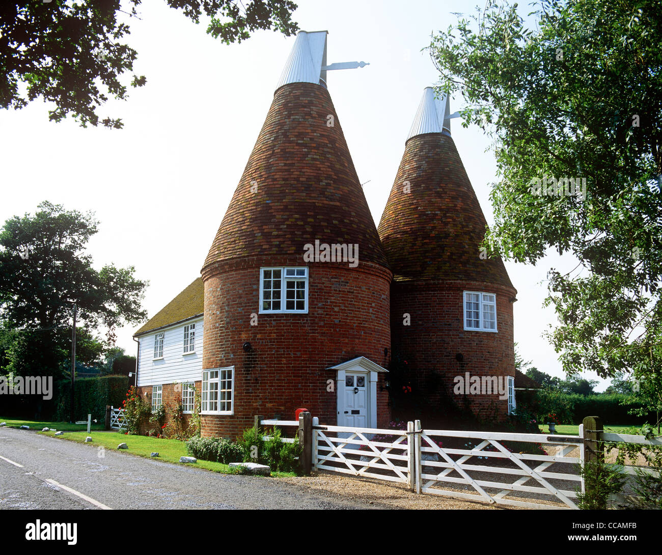 Traditional Oast Houses Kent UK Stock Photo Alamy