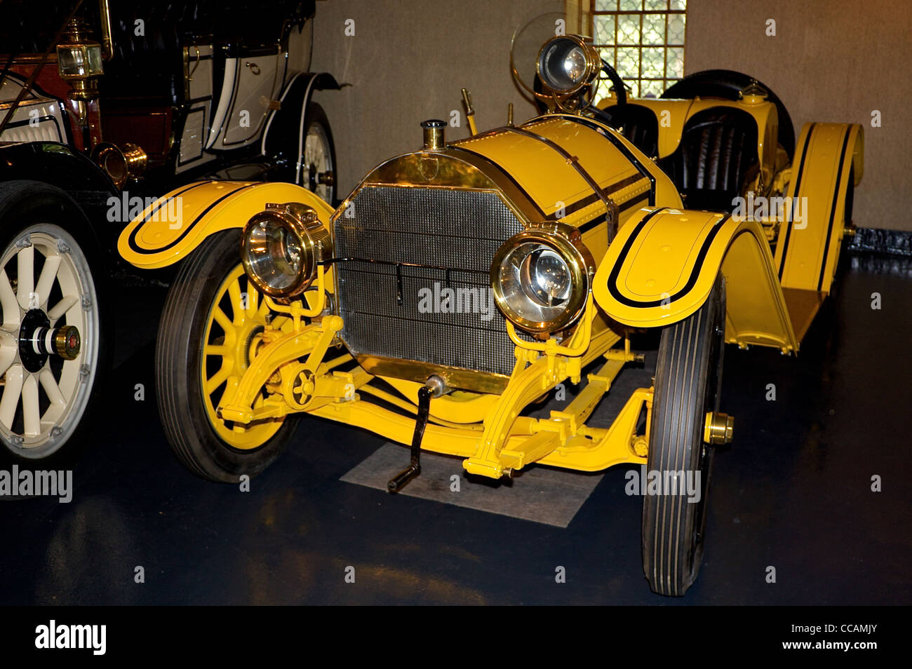 Antique car on display at the Automobile Museum at the Heritage Museum and Gardens Stock Photo