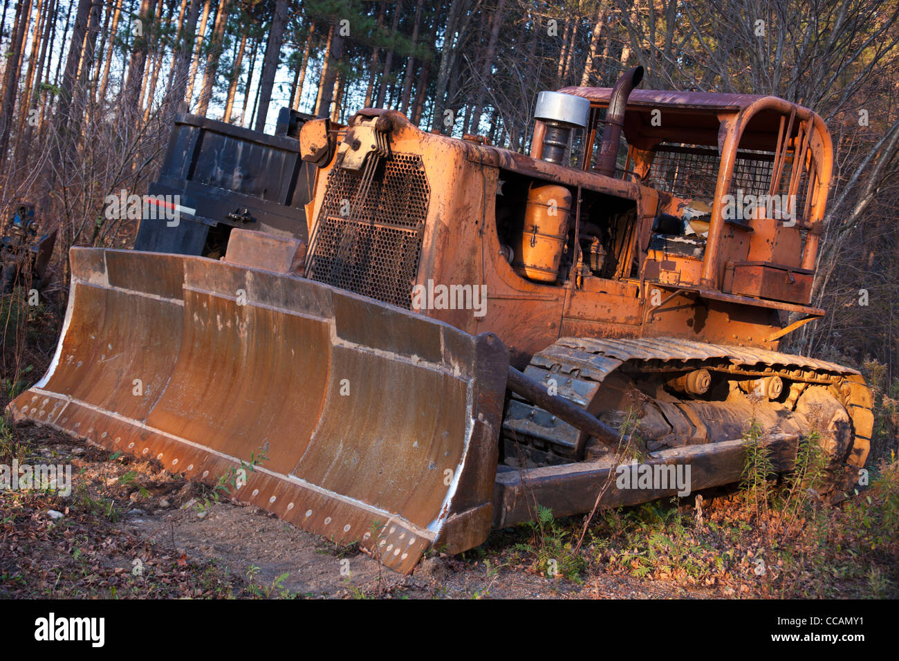 Old bulldozer Stock Photo