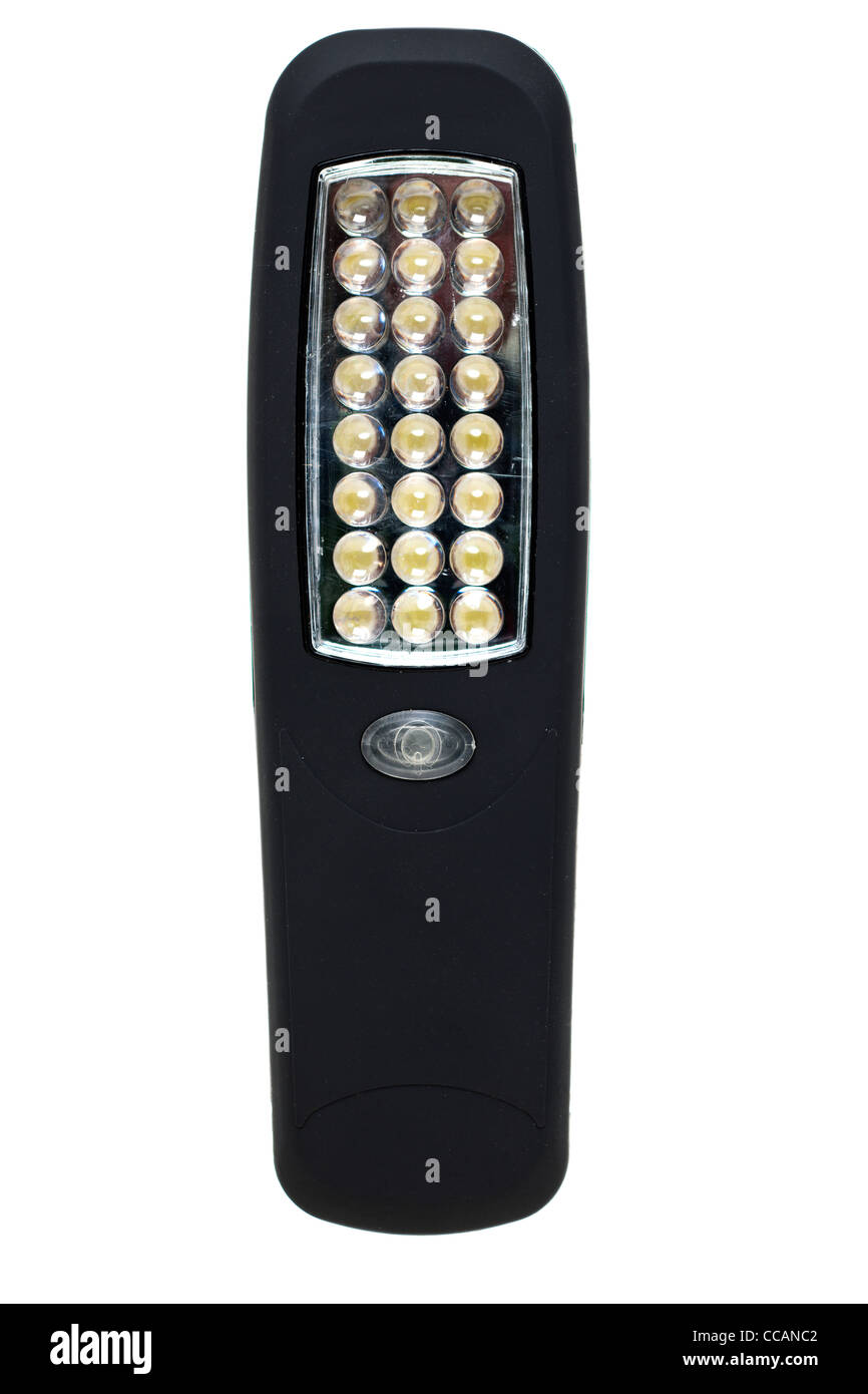 Black rubber battery operated 24 LED inspection light Stock Photo - Alamy