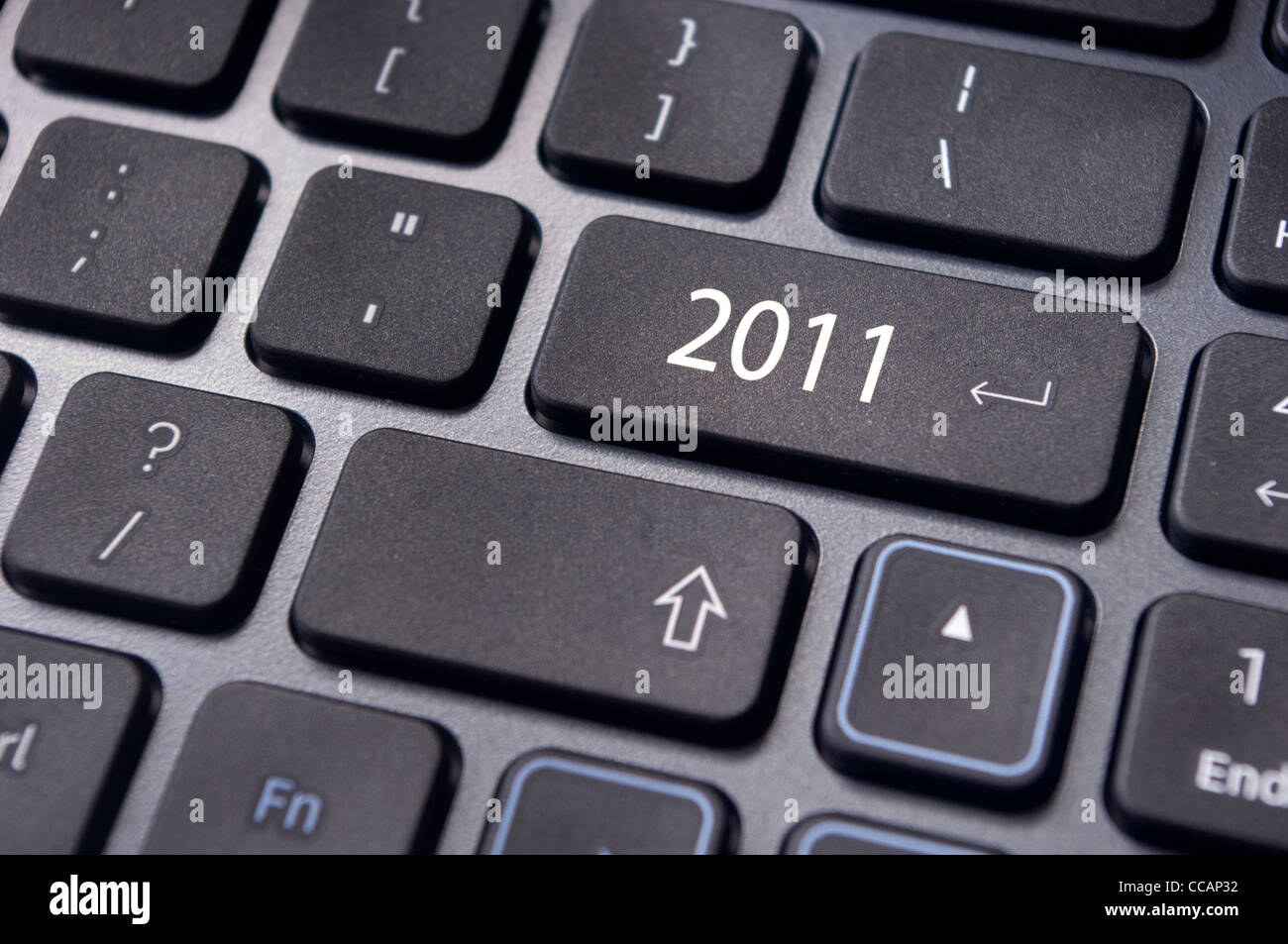 Photo of close up on keyboard pad, for 2011 year conceptual usage. Stock Photo