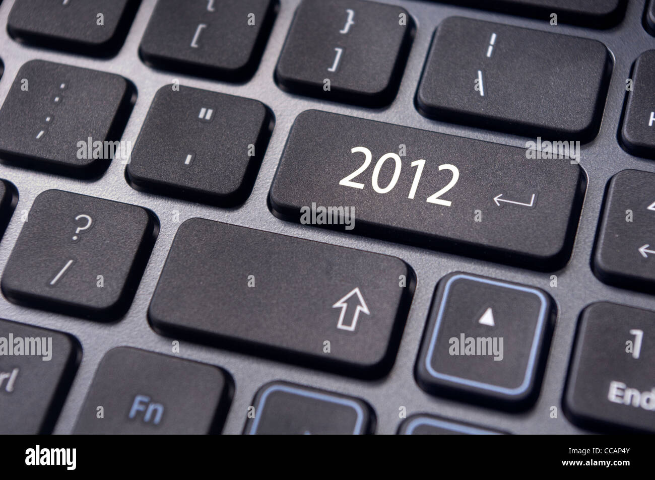 Photo of close up on keyboard pad, for 2012 year conceptual usage. Stock Photo